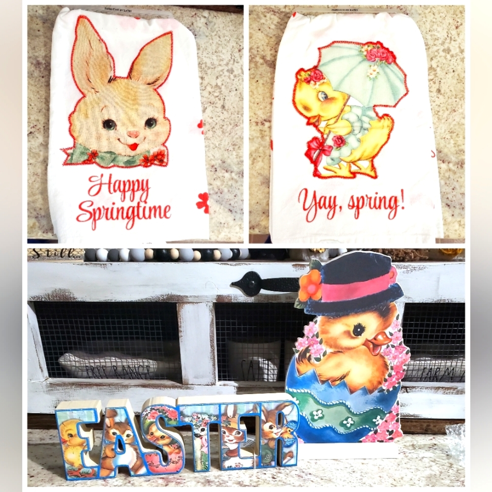 NWT Primitives By Kathy Spring Easter Pastel Decor Bundle Lot